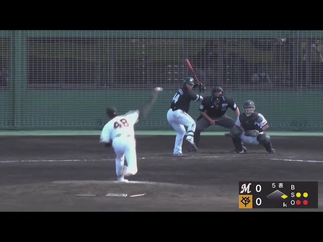 【みやざきPL】均衡を破った!! マリーンズ・宮崎竜成 左中間を抜く先制タイムリー2ベース!! 2025年10月12日 読売ジャイアンツ 対 千葉ロッテマリーンズ