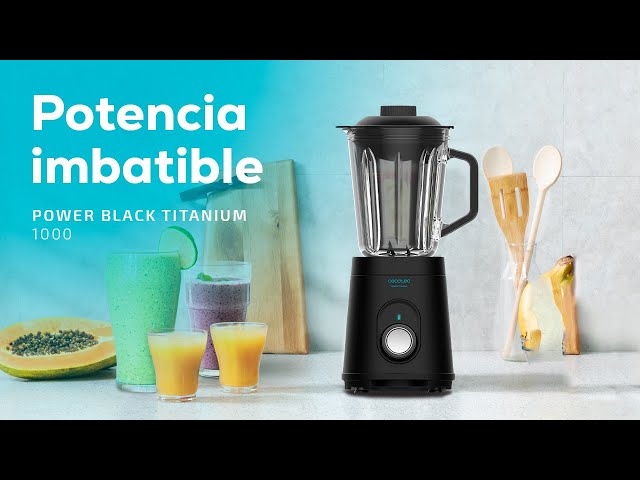Cecotec Power Black Titanium 1000 Batidora de Vaso 1000W Negra video