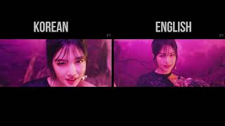 RBB - Red Velvet COMPARISON English &amp; Korean (Really Bad Boy)