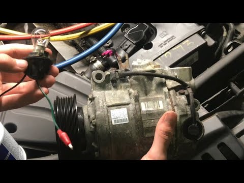 TESTING n280 AC variable displacement compressor regulator with a “test light” (volkswagen audi)