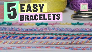 5 easy friendship bracelets - beginner friendly video tutorial