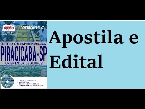Apostila para Orientador de Alunos Edital do Concurso Prefeitura de Piracicaba 2017