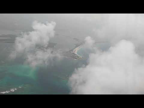 flying over Cancun Mexico hotel Zone