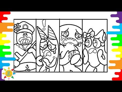 GARTEN of BANBAN Coloring Pages | Rainbow Friends & Barry Prison Coloring Pages