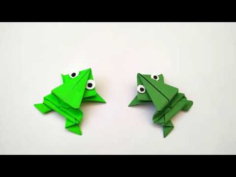 Origami jumping frog | How to make a paper frog that jumps high and far | Easy tutorial