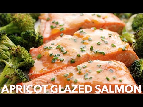Honey Glazed Baked Salmon Recipe  (One Pan Meal) Video