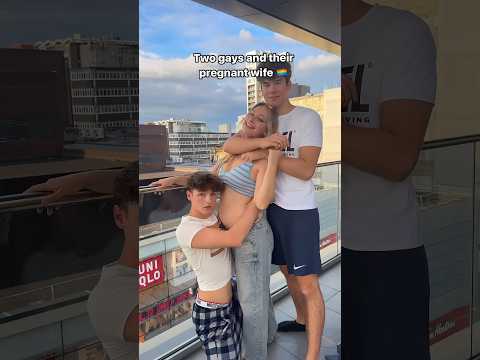 Two GAYS🏳️‍🌈 and their PREGNANT wife‼️🤰😱 @svandyloveshorts #pregnant #pregnancy #boyfriend
