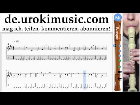 Blockflöte Lernen B. The Chainsmokers & Coldplay - Something Just Like This Tabulatur Teil#1