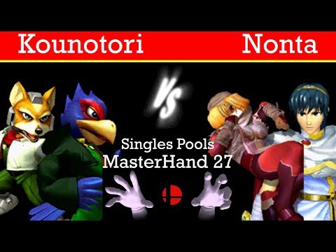 MasterHand 27 Pools - Kounotori(Falco,Fox) vs. Nonta(Sheik,Marth)