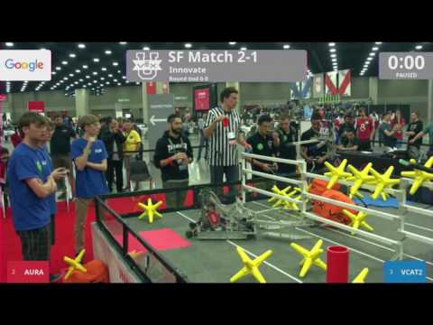 SF 2-1 AURA vs VCAT - 2017 Vex Worlds (Innovate)