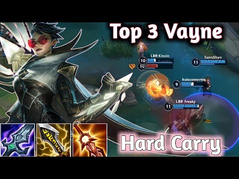 Wild Rift - Top 3 Vayne | OMH Aomine | Hard Carry Duo Lane Gameplay