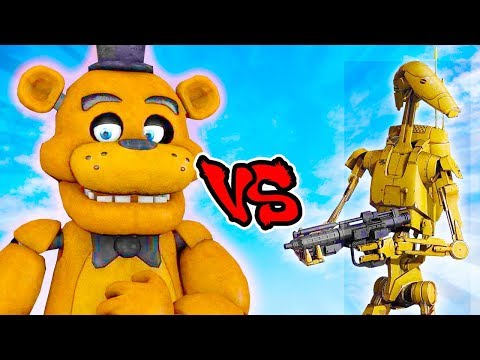 Freddy Fazbear Vs Battle Droid Army - Epic Battle - Left 4 dead 2 Gameplay (L4D2 FNAF Custom Mod)