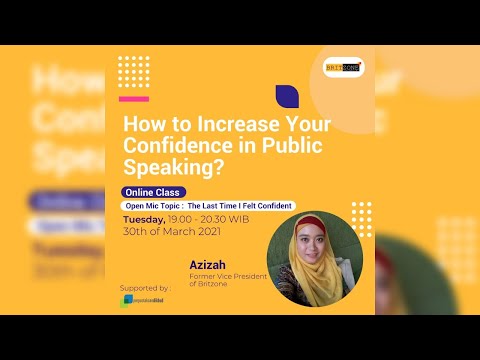Britzone Class LIVE - How to Increase Your Confidence In Public Speaking?
