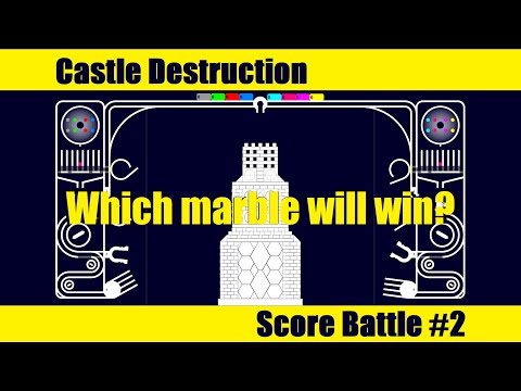 Castle Destruction #2 "Score Battle" - in Algodoo [Add new weapons]
