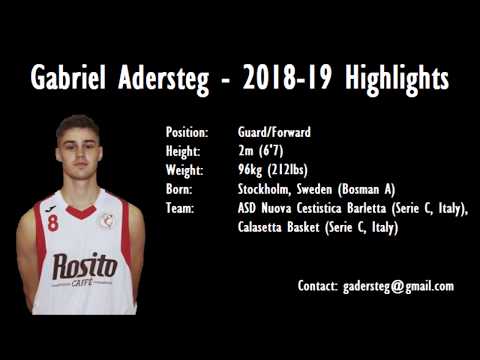 Gabriel Adersteg 2018-2019 Highlights