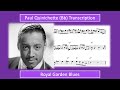 Paul Quinichette – Royal Garden Blues (Bb) Transcription