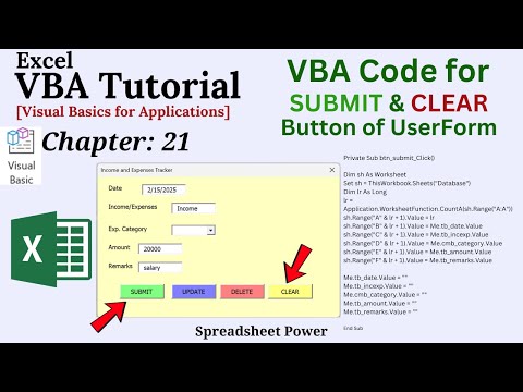 Submit UserForm Data to Excel Sheet in VBA | Chapter 21