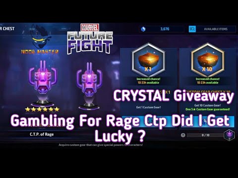 [MFF] Gambling For Rage Ctp Did I Get Lucky ? |CRYSTAL Giveaway | Noobmaster  | Marvel Future Fight
