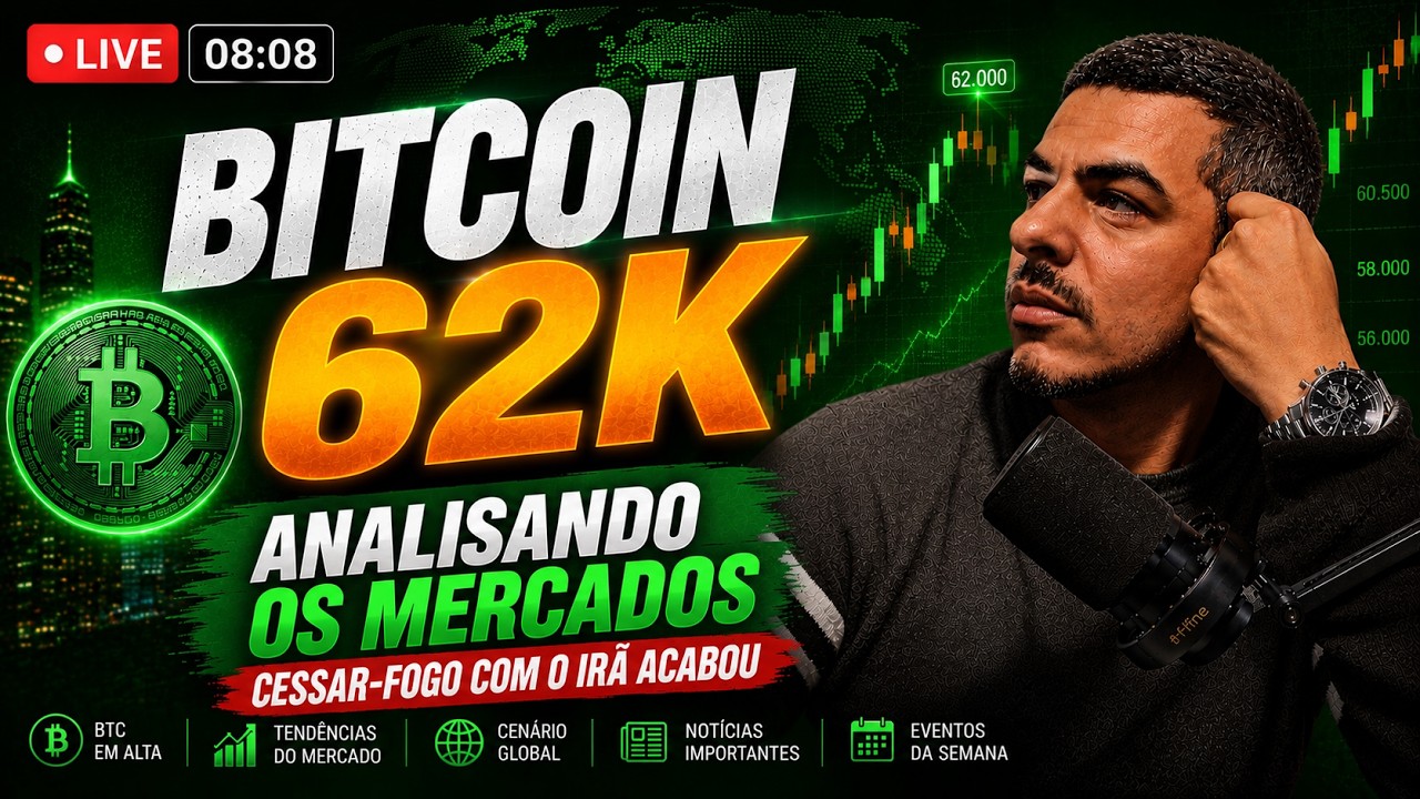Bitcoin 62k - Quinta Feira Analisando - Ações Mercados e ETFs - Day Trade Cripto