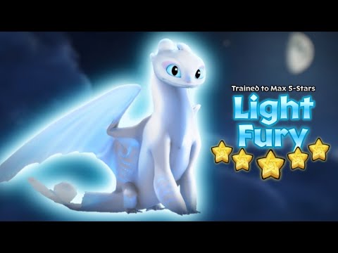 Light Fury "Titan Wing" Evolved/Trained to the Max 5-Stars | Dragons: Titan Uprising
