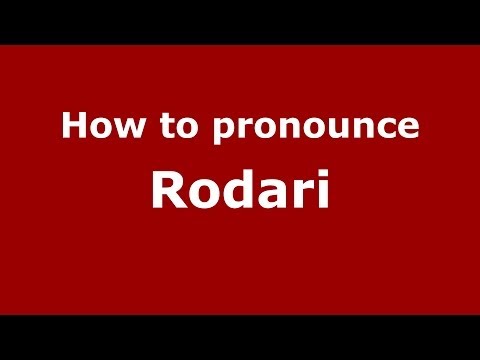 How to pronounce Rodari (Italian/Italy) - PronounceNames.com