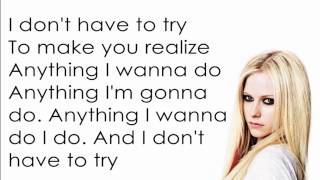 Avril Lavigne - I Don&#39;t Have to Try [Lyrics/Letra]