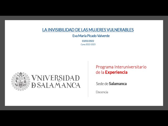 Vídeo relacionado con Estrategias para detección, atención e intervención dirigidas a mujeres en situación de sin hogar