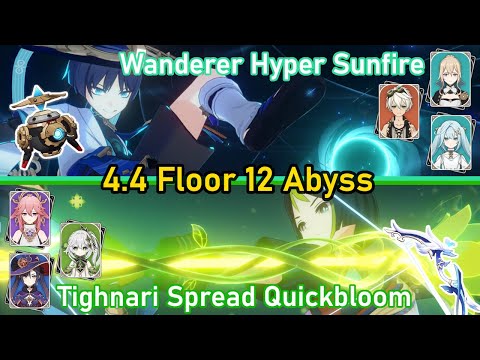 C0 Wanderer Hyper Sunfire | C0 Tighnari Spread Quickbloom [4.4 Spiral Abyss]