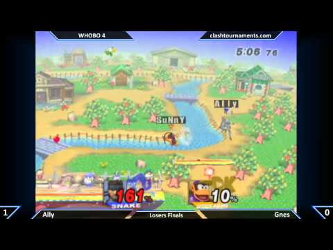 WHOBO 4 - Ally vs Gnes - Losers Finals - SSBB