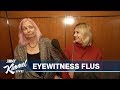 Sick Reporter Interviews People in an Elevator