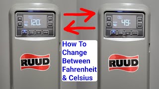 RUUD Electric Residential Hybrid Water Heater – How To Change Between Fahrenheit & Celsius