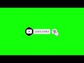Black Subscribe Button Green Screen Mouse and bell sound | aerie