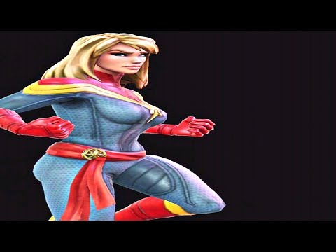 Marvel Strike Force (iOS) - Captain Marvel Gameplay
