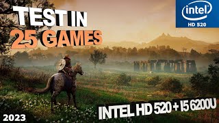 Intel HD 520 Gaming Test | Test in 25 Games