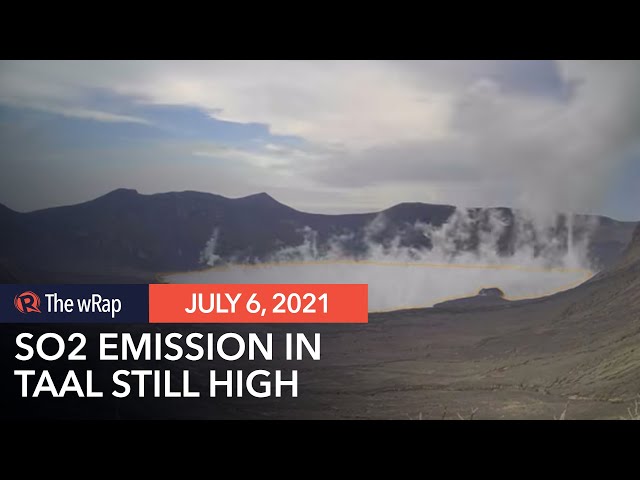 Taal Volcano sulfur dioxide stays relatively high on July 5