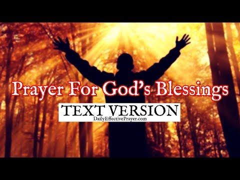 Prayer For God's Blessings (Text Version - No Sound)
