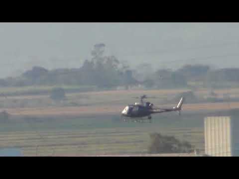 Helicóptero: Pouso na BR-101 em Tubarão, SC.