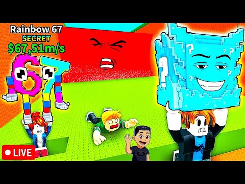 EVENTO FUJA do TSUNAMI para BRAINROTS  HOJE!! 💛 AO VIVO #roblox