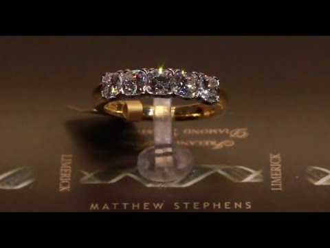 #54352 | T1.04Ct | Cushion Five Stone Diamond Eternity Ring | Set in 18ct Yellow Gold