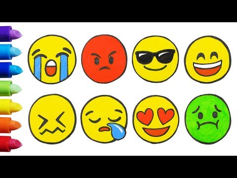 How To Draw and Color Emoticons (Emoji)