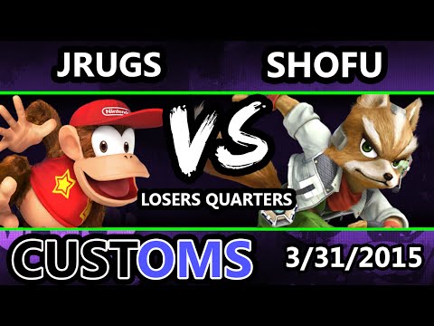 S@X Customs - Jrugs (Diddy Kong, Sonic) Vs. Shofu (Fox) SSB4 Losers Quarters - Smash Wii U - Smash 4