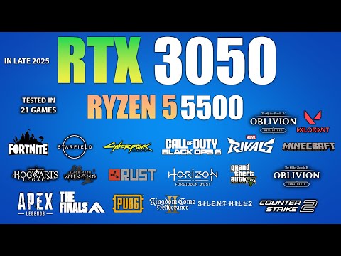 RTX 3050 + Ryzen 5 5500 : Test in 21 Games - RTX 3050 Gaming
