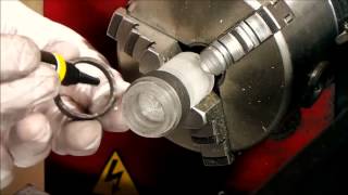 Making a Diamond and Carbon Fiber Glow Ring on a Lathe
