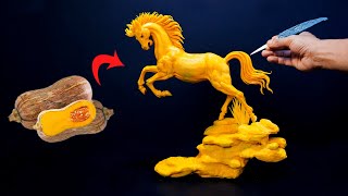 Vegetable Carving Horse | Art In Pumpkin Carving