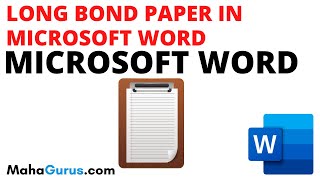 How to Long Bond Paper in Microsoft Word | Long Paper MS Word Print Settings