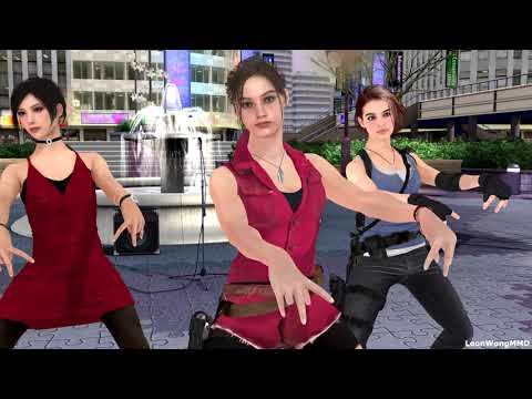 [MMD] Lisa Crab Dance Poo Neep E Pi - Claire Redfield, Jill Valentine, Ada Wong Resident Evil