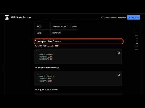 Mlb Stats Scraper Apify Actor Walkthrough