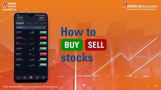 How To BUY And SELL STOCKS On Markets App Buy And Sell Stocks For Beginners ICICI Direct