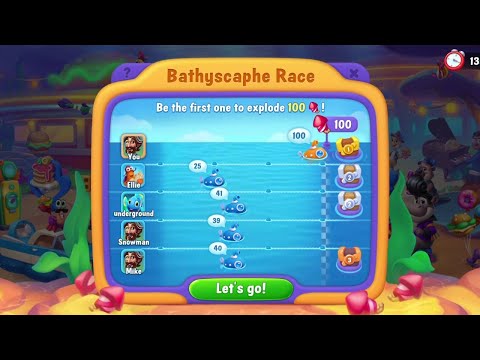 @Fishdom Win Strikes Level 10252 - 10262. Won 1st Bathyschape Race 🎁