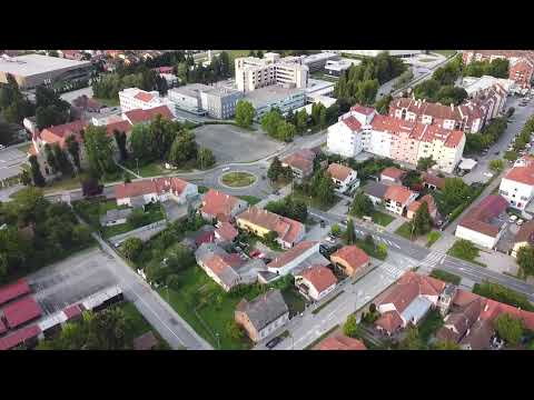 Koprivnica sa neba / koprivnica aerial footage